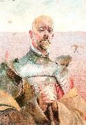 Malczewski, Jacek Self-Portrait in Armor Sweden oil painting artist